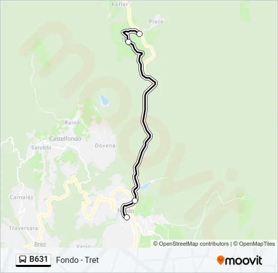 B631 Bus Line Map