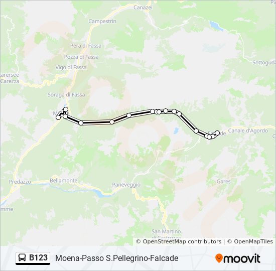 B123 bus Line Map