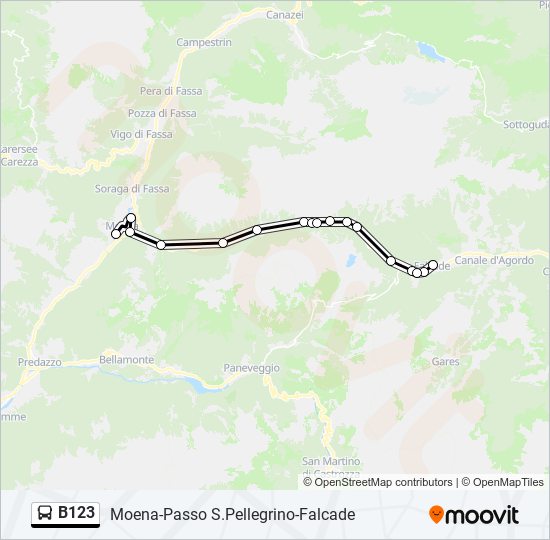 B123 bus Line Map