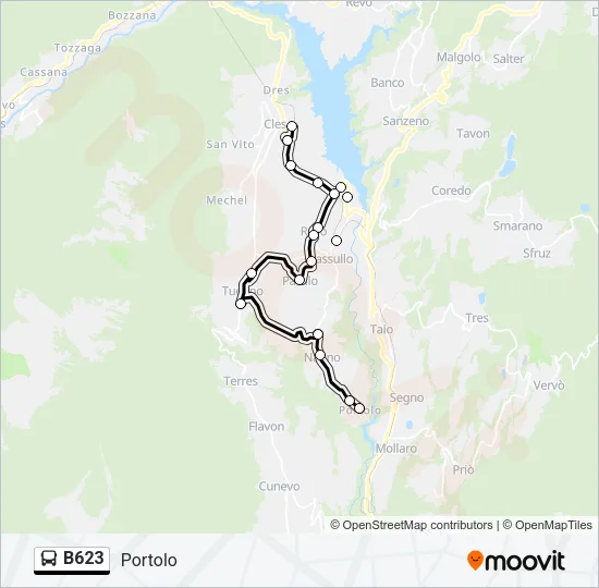B623 Bus Line Map