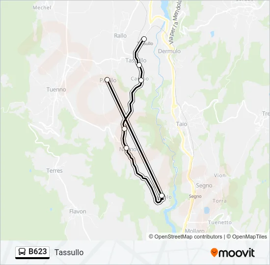 B623 Bus Line Map
