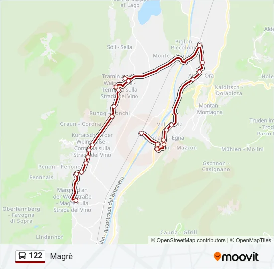 122 Bus Line Map