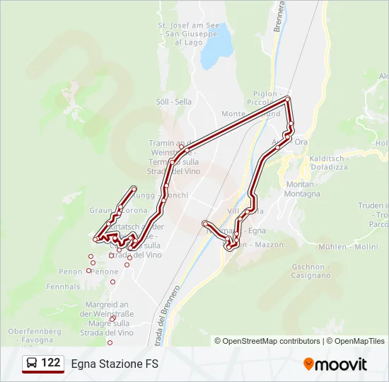 122 Bus Line Map