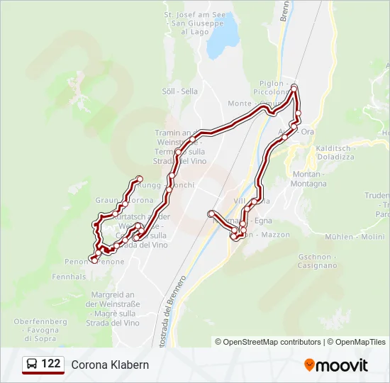 122 Bus Line Map