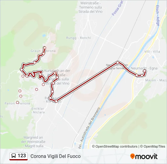 123 Bus Line Map