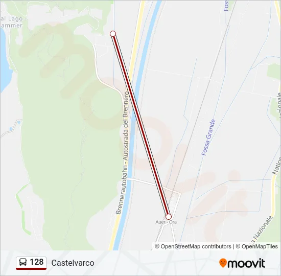 128 Bus Line Map