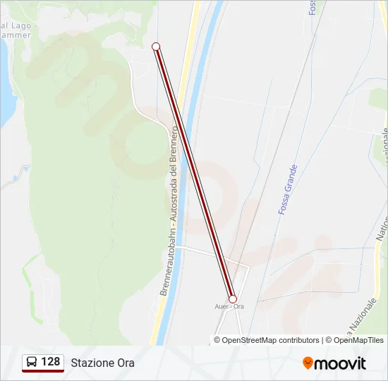 128 Bus Line Map