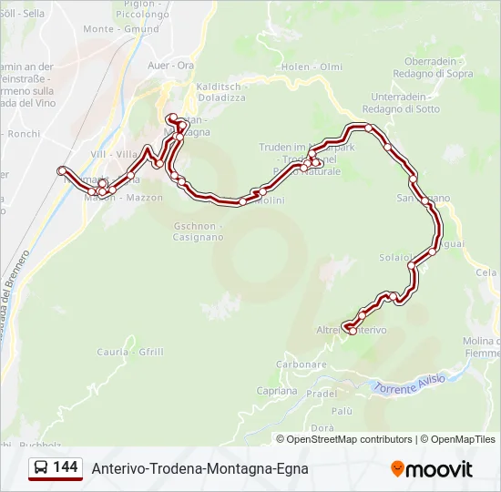 144 Bus Line Map
