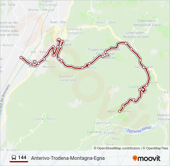 144 Bus Line Map