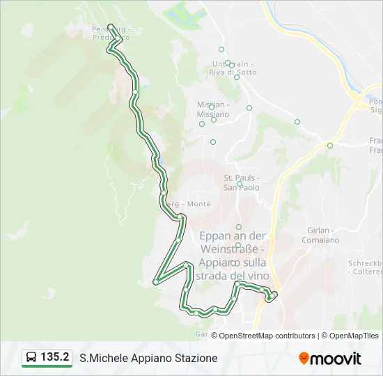 135.2 Bus Line Map