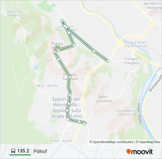 135.2 Bus Line Map