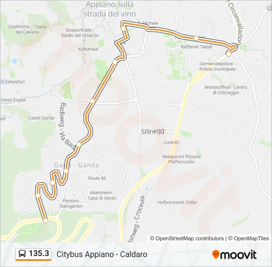 135.3 Bus Line Map