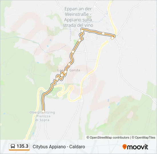 135.3 Bus Line Map