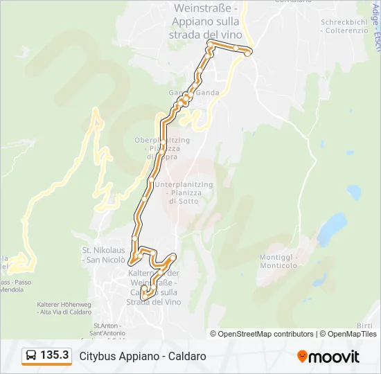135.3 Bus Line Map