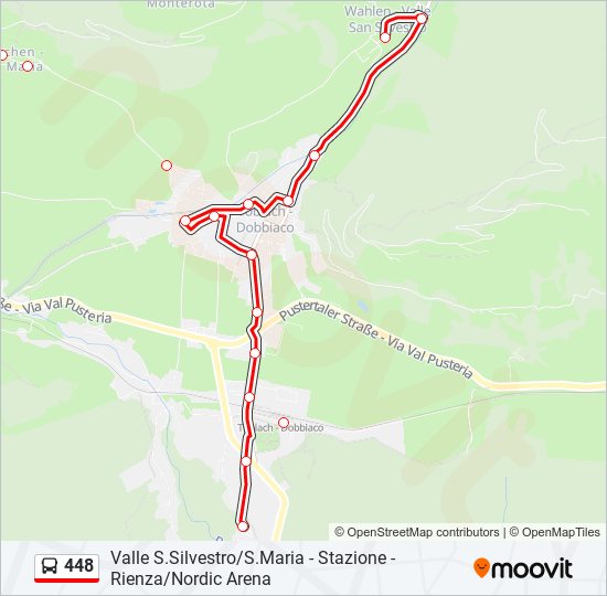 448 bus Line Map