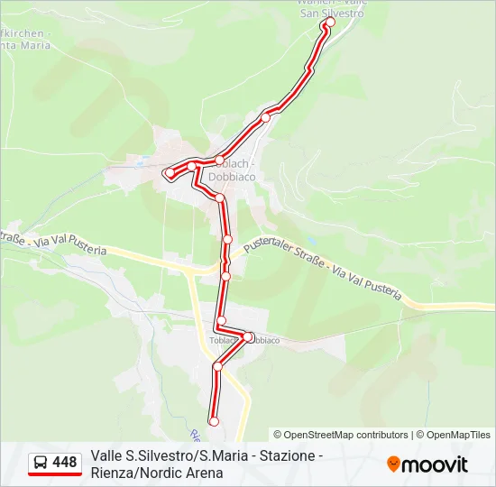 448 Bus Line Map