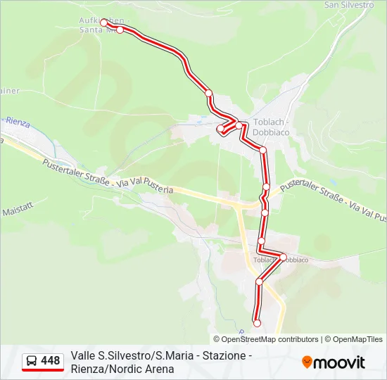 448 Bus Line Map