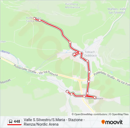 448 Bus Line Map