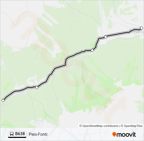 B638 Bus Line Map