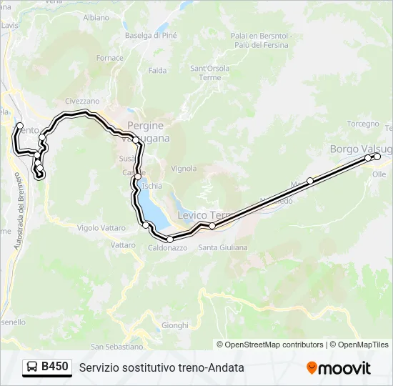 B450 Bus Line Map