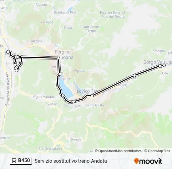 B450 Bus Line Map