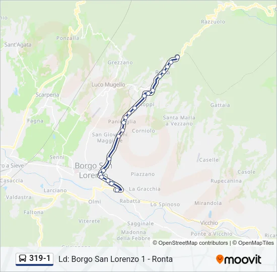319-1 Bus Line Map