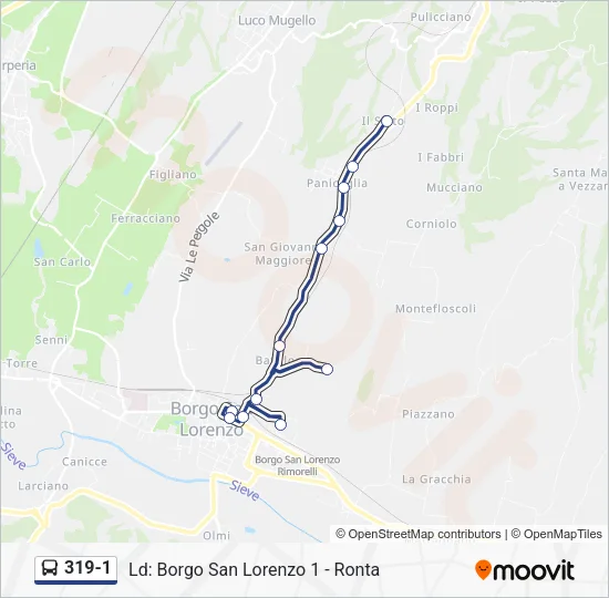 319-1 Bus Line Map
