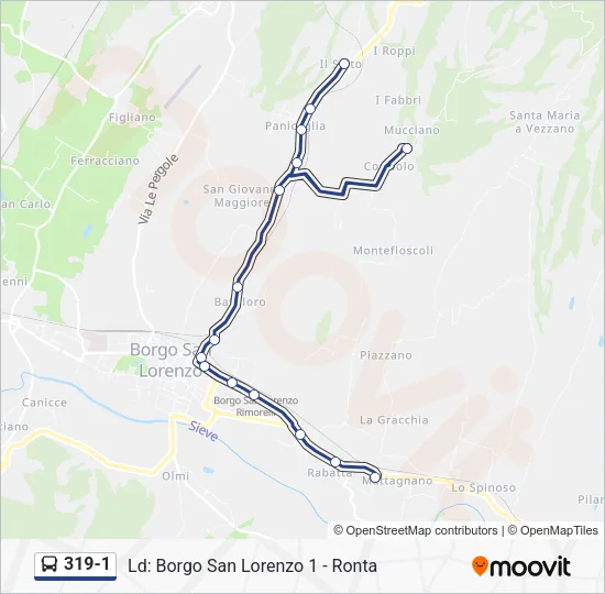 319-1 Bus Line Map