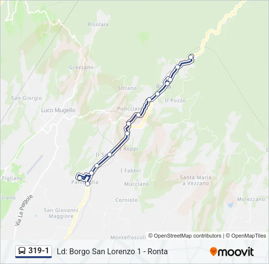 319-1 Bus Line Map