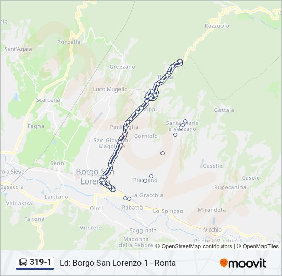 319-1 Bus Line Map