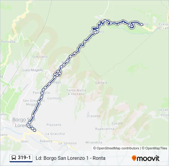 319-1 Bus Line Map