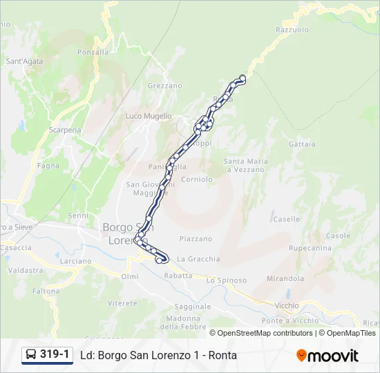 319-1 Bus Line Map