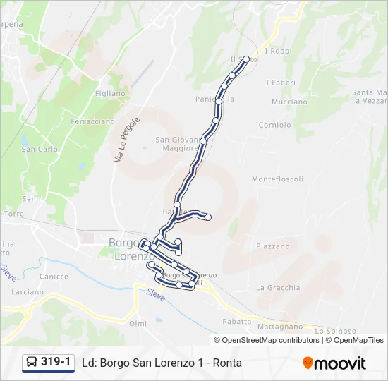 319-1 Bus Line Map
