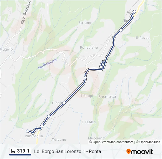 319-1 Bus Line Map