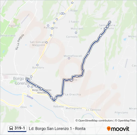 319-1 Bus Line Map