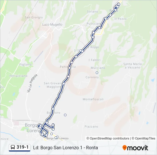 319-1 Bus Line Map