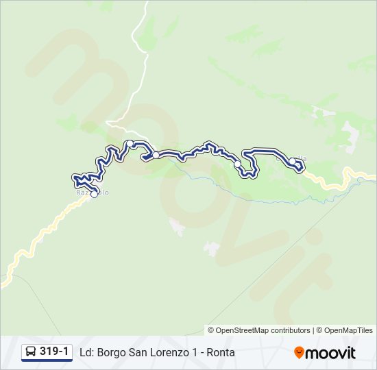 Percorso linea bus 319-1