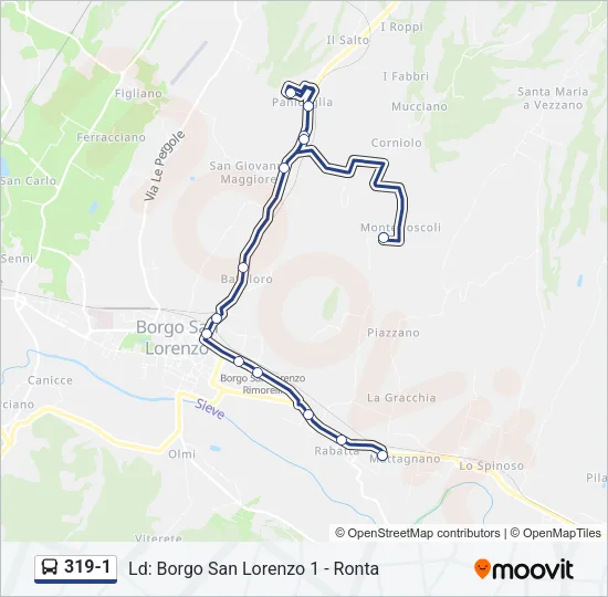 319-1 Bus Line Map