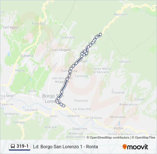 319-1 Bus Line Map