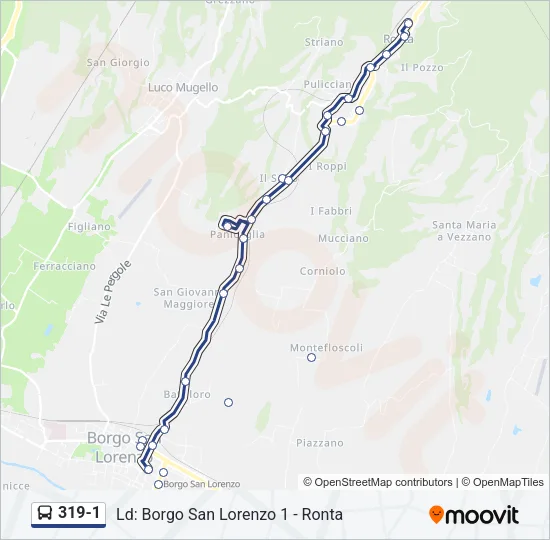 319-1 Bus Line Map