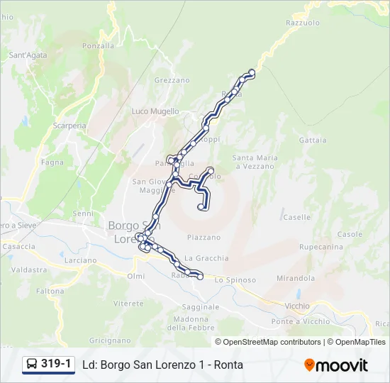 319-1 Bus Line Map