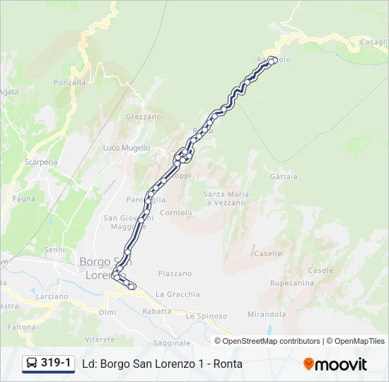 319-1 Bus Line Map