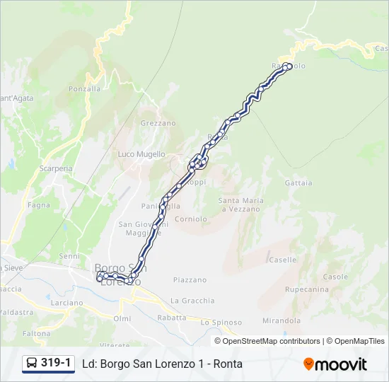 319-1 Bus Line Map