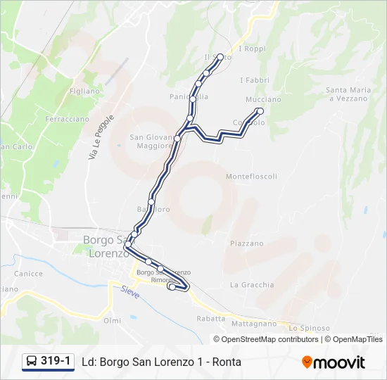 319-1 Bus Line Map