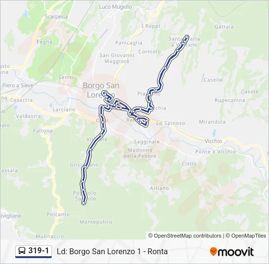319-1 Bus Line Map