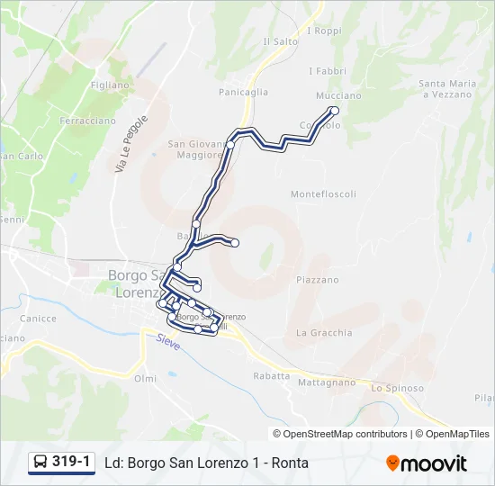 319-1 Bus Line Map