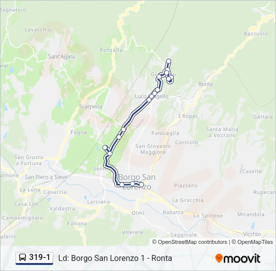 319-1 Bus Line Map