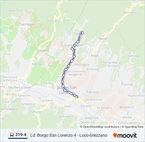 319-4 bus Line Map