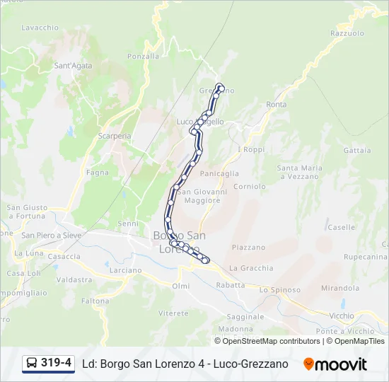 319-4 Bus Line Map