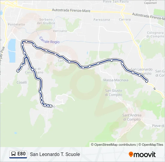 E80  Line Map